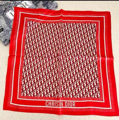 Pañuelo Christian Dior Monograma Rojo